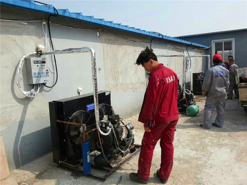 谷輪壓縮機組-安裝完畢、調試中